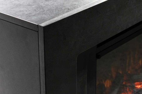 Каминокомплект Line 42 SFT Stone Touch (Разборный) - Серый мрамор с очагом Vision 42 LOG LED