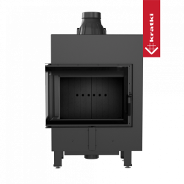 Топка Kratki Pro LUCY/12/SLIM/L/BS угловое стекло слева (Чёрная футеровка)