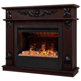 Электрокамин RealFlame Philadelphia 25,5/26 DN орех с очагом 3D Helios 26 SBG
