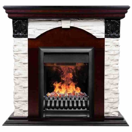 Электрокамин RealFlame Dublin Lux AO античный дуб с очагом 3D Oregan