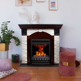 Электрокамин RealFlame Dublin Lux AO античный дуб с очагом 3D Oregan