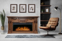 Royal Flame Портал London - Слоновая кость с патиной (Ширина 1490 мм)