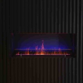 Электрокамин с очагом Schönes Feuer Очаг 3D FireLine 3000 Steel + Blue Effect Flame (PRO)