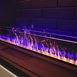 Электрокамин с очагом Schönes Feuer Очаг 3D FireLine 3000 Steel + Blue Effect Flame (PRO)