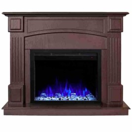 Электрокамин RealFlame Carolina 24/25,5 DN темный орех с очагом Saphir 25,5