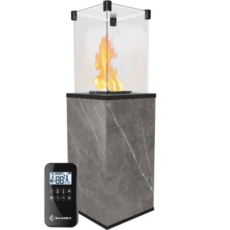 Нагреватель газовый PATIO/MINI/G31/37MBAR/Q/N/P/G - NATURALI PIETRA GREY, пульт
