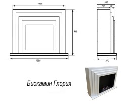 ГЛОРИЯ, белый, пр-во FireBird(Россия) (с возможностью установить стекло)