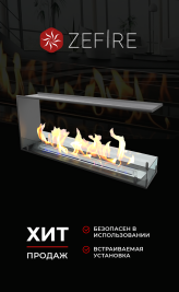 Биокамин торцевой сквозной Standart 1100 (ZeFire)