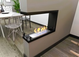 Биокамин Contour торцевой сквозной 700 (Estetic Flame)
