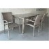 Комплект плетеной мебели T256C/Y376C-W85 Latte (4+1) + подушки на стульях