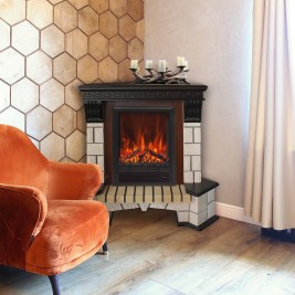 Электрокамин RealFlame Stone Coner AO с очагом Eugene