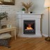Электрокамин RealFlame Andrea Corner WT фактурный белый с очагом 3D Oregan