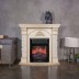 Электрокамин RealFlame Athena WT белый дуб с золотой патиной с очагом Majestic Lux Black