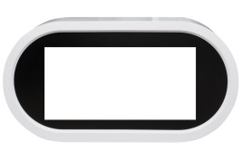 Каминокомплект Ellipse - Белый с черным (ширина 1450 мм) с очагом Vision 42 LED