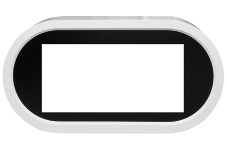 Каминокомплект Ellipse - Белый с черным (ширина 1450 мм) с очагом Vision 42 LED