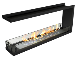 Биокамин Contour торцевой сквозной 1100 (Estetic Flame)