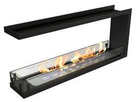 Биокамин Contour торцевой сквозной 1100 (Estetic Flame)