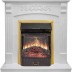 Каминокомплект Sorrento угловой - Белый дуб с очагом Majestic FX M Brass
