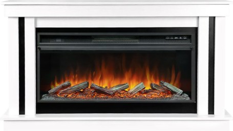 Каминокомплект Cosmo 42 (Разборный) - Белый с черным с очагом Vision 42 LOG LED