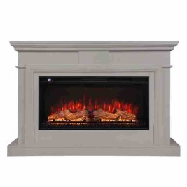 Электрокамин RealFlame Marco 36 GR платиновый c очагом Flash 36