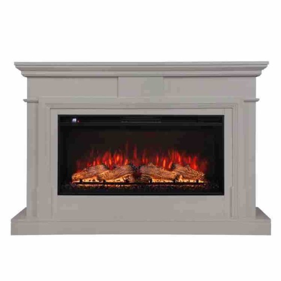 Электрокамин RealFlame Marco 36 GR платиновый c очагом Flash 36