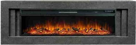 Каминокомплект Line 60 Dark Grey - Темный серый с очагом Vision 60 LOG LED