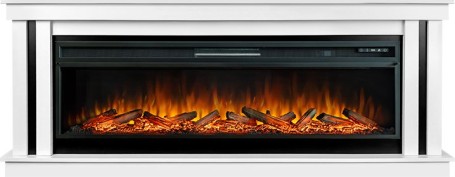 Каминокомплект Cosmo 60 (Разборный) - Белый с черным с очагом Vision 60 LOG LED